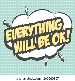 everything will be ok, illustration in vector format