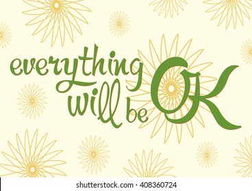 everything will be ok, illustration in vector format