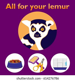 Everything you need for your lemur - icons