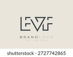 EVF abstract letter logo design. Modern Business Logo Design With Abstract Typography and Contemporary Style