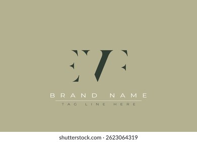 EVF abstract letter logo design. This logo is designed by three abstract letters.