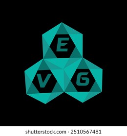EVG creative minimalist letter logo. EVG unique vector initials alphabet letter logo design
