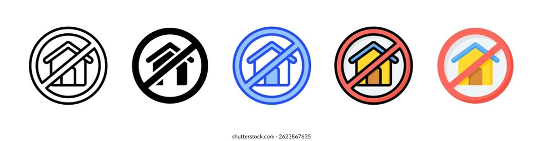 Eviction Icon Collection With Multiple Styles