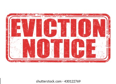 Eviction Notice Grunge Rubber Stamp On Stock Vector (Royalty Free ...