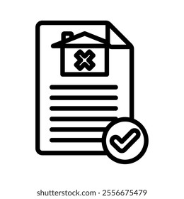 eviction notice icon line vector illustration on white background.