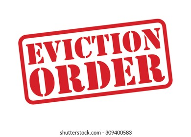 EVICTION ORDER red Rubber Stamp vector over a white background.