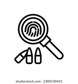 Icono de Análisis de evidencia en vector. Ilustración