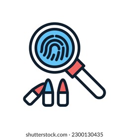 Evidence Analysis Symbol in Vektorgrafik. Illustration