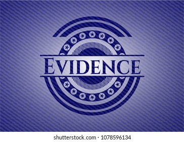 Evidence badge with denim texture