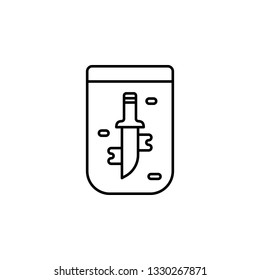 Evidence, dagger, justice icon. Element of law and justice icon. Thin line icon for website design and development, app development. Premium icon