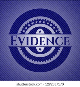 Evidence emblem with denim texture