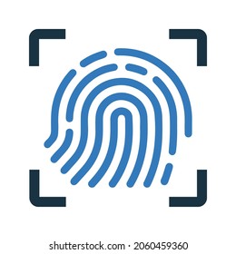 Evidence, fingerprint icon. Simple editable vector illustration.