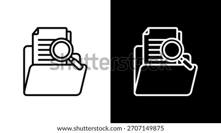 Evidence Folder White Icon Set Design