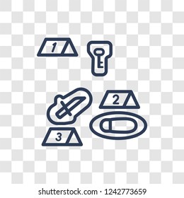 Evidence icon. Trendy linear Evidence logo concept on transparent background from law and justice collection