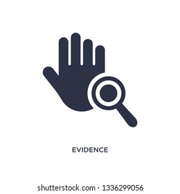 evidence isolated icon. Simple element illustration from law and justice concept. evidence editable logo symbol design on white background. Can be use for web and mobile.