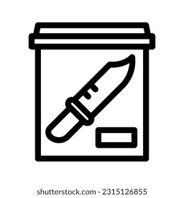 evidence line icon illustration vector graphic
