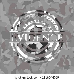 Evidence on grey camo pattern