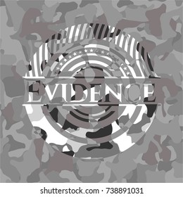 Evidence on grey camouflaged pattern