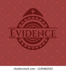 Evidence realistic red emblem