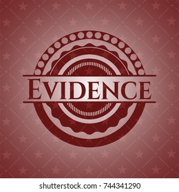 Evidence retro red emblem