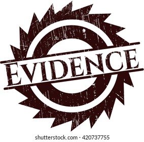 Evidence with rubber seal texture