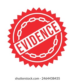 Evidence Rubber stamp Design vector 