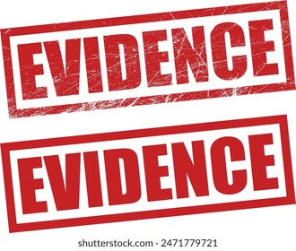 Evidence stamp, seal vector design