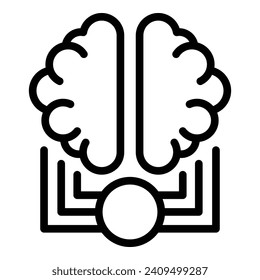 Evidence thinking icon outline vector. Critical mind. Business skill