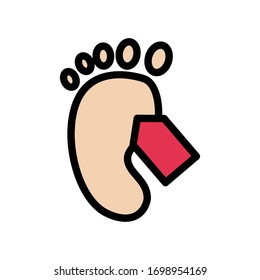 evidence vector flat color icon 