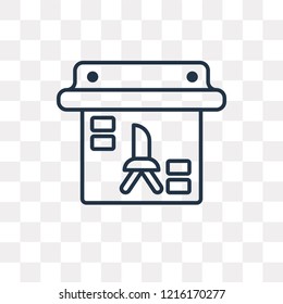Evidence vector outline icon isolated on transparent background, high quality linear Evidence transparency concept can be used web and mobile