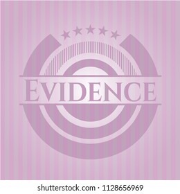 Evidence vintage pink emblem
