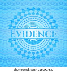 Evidence water wave representation emblem.