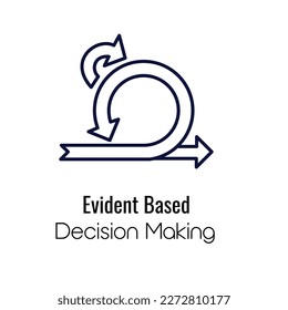 Evidence-Based Decision-Making  vector line Icon.