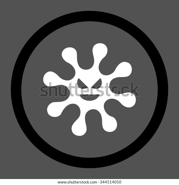 Evil Bacteria Vector Icon Style Bicolor Stock Vector (Royalty Free ...