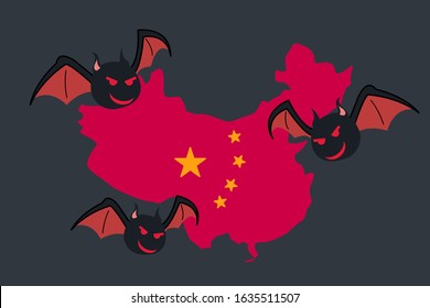 Evil bat on coronavirus 2019-nCoV is attacking China’s Wuhan it is believe that bat is the cause of the virus 