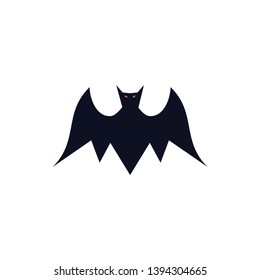 evil bat symbol and bold logo concept