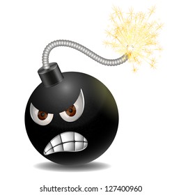 Evil bomb, EPS 10 file with transparency