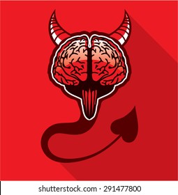 Evil Brain Vector Art