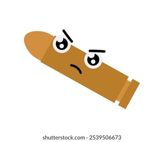 Malvada bala. Ilustración plana de color simple de Vector.