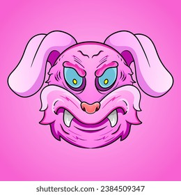 evil bunny monster head