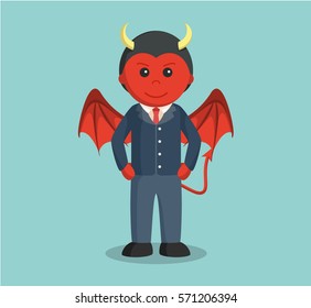 evil business man with wings