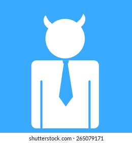 Evil Businessman  icon sign vector illustration