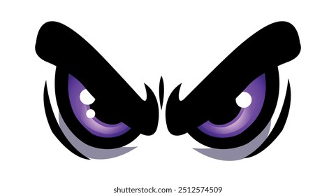 Evil cartoon eyes vector graphic angry comic emotion car decal funny face sticker