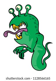 evil cartoon virus vector illustration