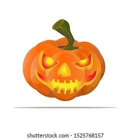 The evil carved pumpkin. Concept art for Halloween. Jack of the Lantern