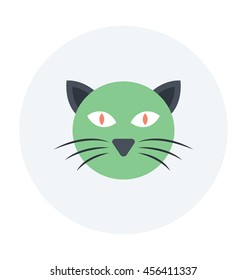 Evil Cat Colored Vector Icon