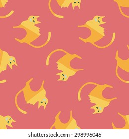 Evil cat flat icon,eps10 seamless pattern background