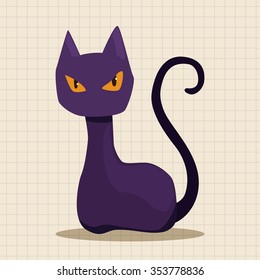 evil cat theme elements