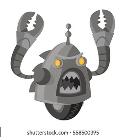 evil clamps wheel robot