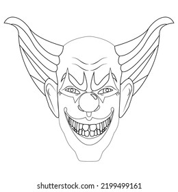 killer clown coloring pages